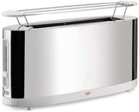Alessi SG68 W Design Toaster mit Br&ouml;tchenaufsatz, aus Edelstahl und PC, wei&szlig;...
