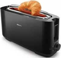 Philips Toaster "HD2590/90" 1 langer Schlitz f&uuml;r 2 Scheiben 950 W mit Aufw&auml;rm- und