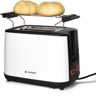 Navaris Toaster mit Bötchenaufsatz 1000W weiß