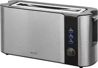 ECG ST 10630 SS, ECG ST10630SS Toaster 1000 W 2 Scheibe(n) 6 Stufen (Schwarz, Silber)