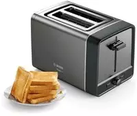 BOSCH Toaster "DesignLine TAT4P425DE, integrierter Edelstahl-Br&ouml;tchenaufsatz" 2