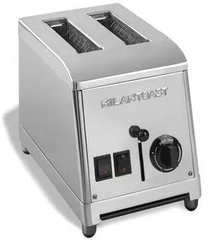 MilanToast 2-Sitzer-Toaster 1,37 kW silber 7002