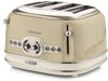Ariete Toaster 156 Vintage, 4 Scheiben, 1600 Watt, Edelstahl, creme