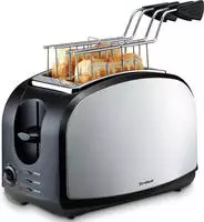 Trisa Crispy Snack Toaster Edelstahl, Schwarz