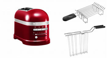 KitchenAid 2-Scheiben Toaster Artisan 5KMT2204 + Brötchenaufsatz Paket 1 Liebesapfelrot