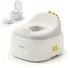 Relaxdays Töpfchen Toilettentrainer 4-in-1 mit Deckel, Dino, creme/grau