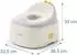 Relaxdays Töpfchen Toilettentrainer 4-in-1 mit Deckel, Dino, creme/grau