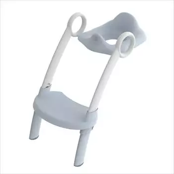 Rotho-Babydesign TOP XTRA Toilettensitzverkleinerer mit Treppe, h&ouml;henverstellbar, grau (1234201057)