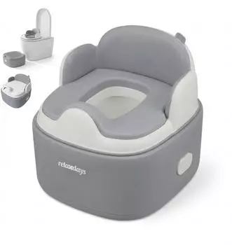 Relaxdays Töpfchen 4-in-1 mit Toilettentrainer, Tritthocker und Deckel
