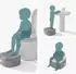 Relaxdays Töpfchen 4-in-1 mit Toilettentrainer, Tritthocker und Deckel