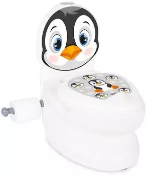 Pilsan Penguin Educational Potty mit Musik, Licht und Toilettenpapierhalter, weiß (07-565)