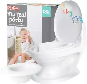 Nuby My Real Potty mit Sound & Deckel, rutschfest, 18+ Monate (76503)