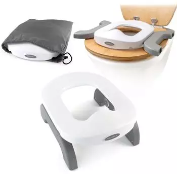 Zamboo Reisetöpfchen 3in1 faltbarer Toilettensitz, weiß/grau (10000970)