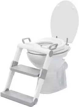 Fillikid Toilettentrainer mit dynamischer Höhenverstellung, klappbar, weiß/grau
