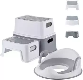 Relaxdays Kinder-Toilettensitz mit Tritthocker