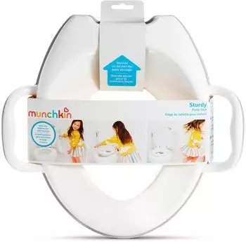 Munchkin Stabiler Töpfchensitz mit Griffen und Spritzschutz, grau (90341)