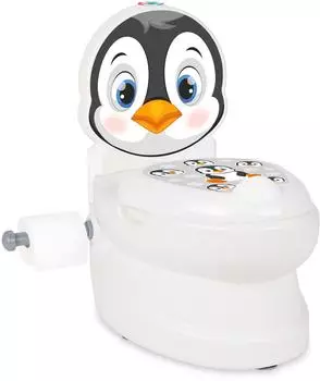 Jamara Meine kleine Toilette Pinguin mit Spülsound und Toilettenpapierhalter (460960)