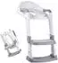 Relaxdays Kinder-Toilettensitz mit Treppe, höhenverstellbar 39-45cm, klappbar, grau/weiß