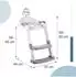 Relaxdays Kinder-Toilettensitz mit Treppe, höhenverstellbar 39-45cm, klappbar, grau/weiß