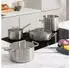 Alessi Kochtopfset CONVIVIO Edelstahl 7-teilig Matte grey