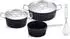 Fissler Kochtopfset Adamant 4-teilig schwarz
