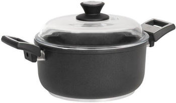SKK Guss Kochtopf Aluguss mit Glasdeckel 28cm