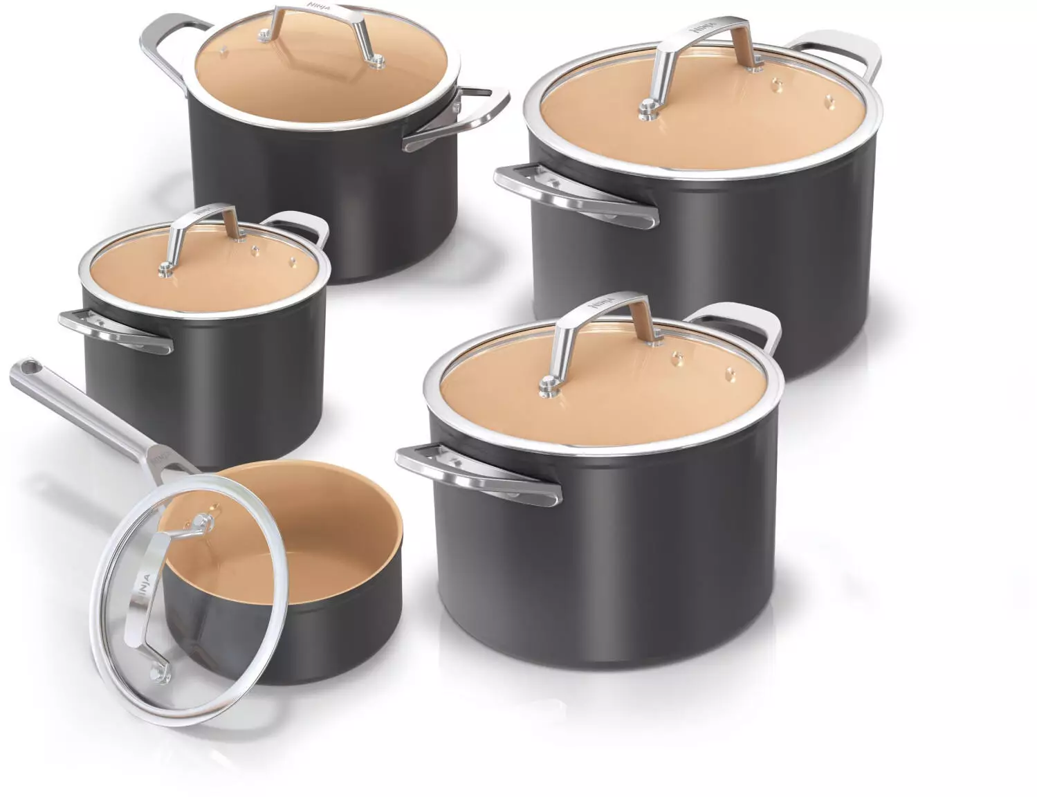 Ninja Extended Life Premium Keramik Kochtopfset 5-tlg. Test Induktions-Topf