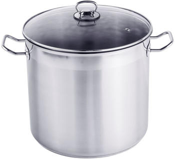 Spetebo Edelstahl Kochtopf mit Glasdeckel 20l