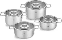 Fissler Topf-Set "Fissler Pure Collection" Set, Kochtopf 20/24cm; Bratentopf 20/24cm,