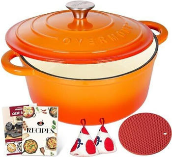 Overmont Emaille Br&auml;ter 26cm Orange