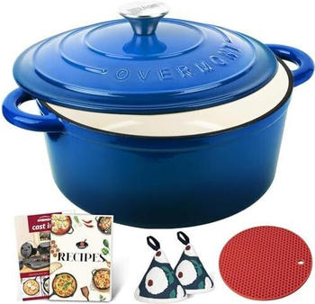 Overmont Emaille Br&auml;ter 26cm Blau
