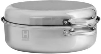 Henssler Edelstahl-Bräter oval Ø38cm 9l Silber