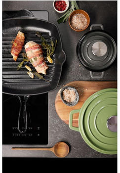 Moneta B.Iron Round roasting tin 20 cm grey with lid – Moneta B.Iron Round roasting tin 20 cm grey with lid - Kulinarische Perfektion in Gusseisen