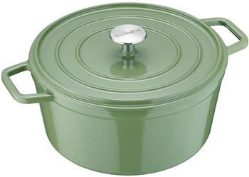 Moneta B.Iron Rotisserie Round Green 26 cm with Lid