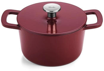 Fissler Moments Collection Emaillierter Gusseisen-Br&auml;ter rund &Oslash;20cm Burgunderrot