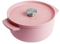 KitchenAid Br&auml;ter mit Deckel Gusseisen 22cm, rosa (CC007430-001)