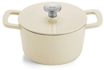 Fissler Moments Collection Emaillierter Gusseisen-Bräter rund Ø20cm Elfenbeinweiß