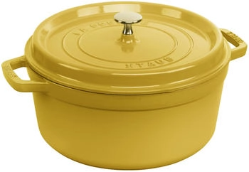 Staub Round cast iron cocotte 26 cm yellow