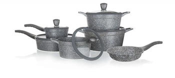 BANQUET BANKETT-Set Geschirr mit Antihaft-Oberfläche GRANIT, 11 St.