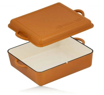 Mahlzeit Gusseisen Br&auml;ter emailliert 10,5 Liter Sunny Orange