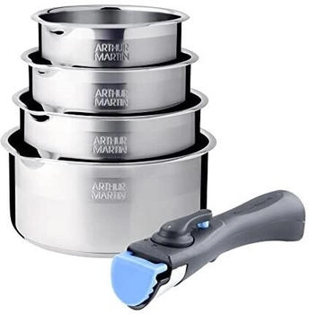 Arthur Martin Edelstahl Kochgeschirr-Set 5-teilig (AM7457)