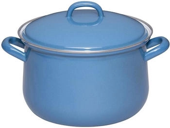 Riess 0608-129 Fleischtopf mit Deckel 20cm 3.5L Emaille CLASSIC Edition NATURE BLUE DARK 1,676kg 3.5 Liter 28 x 21,8 x 13,4cm