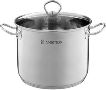 Ambition Kochtopf 36 cm aus Edelstahl mit Deckel Acero 25 L AMBITION Ambition