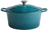 APS steelpan met deksel -5 STARS- &Oslash; 28 cm, H: 13 cm, 6 liter gietijzer,