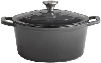 APS 88303 Kochtopf mit Deckel "5 STARS", Schmortopf Gusseisen, induktionsgeeignet, ofenfest, inkl. Deckelhalter, Ø 25 cm, 4 Liter, anthrazit APS 88303 Kochtopf mit Deckel "5 STARS", Schmortopf Gusseisen, induktionsgeeignet, ofenfest, inkl. Deckelhalter, Ø 25 cm, 4 Liter, anthrazit