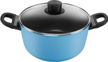 Ballarini Caprera Kasserolle mit Deckel Blau, Pfanne + Kochtopf, Blau (1025108)