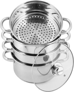 KINGHOFF STEAM POT 24cm 5l KH-3320, Pfanne + Kochtopf, Silber