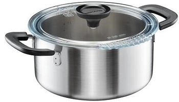 Fiskars Kasserolle mit Deckel, 5l Stahl/Kunststoff, Ø 26 cm Functional Form, 1026578 (1072316)