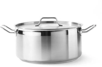 Hendi Kochtopf niedrig mit Deckel 12 l 320x150 mm EDS Pr Pfanne + Kochtopf Silber