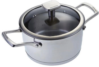 Moneta Accordo Kasserolle mit 2 Griffen, 18 cm, mit Deckel, Edelstahl für jedes Herd